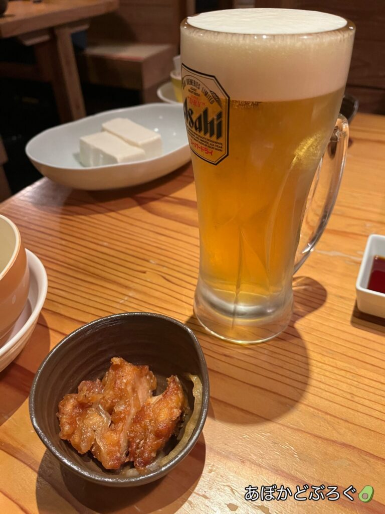 やまや　ビールと突き出し